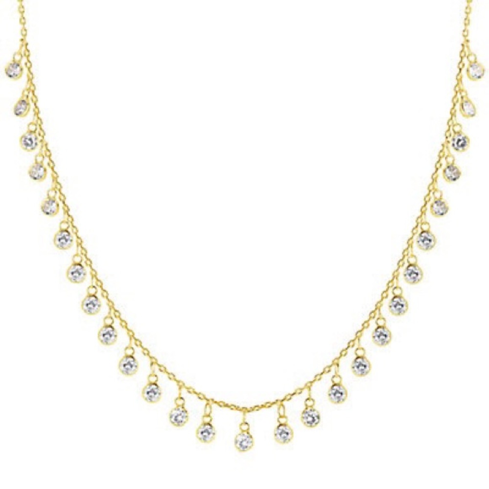 Sphera Milano 18K Over Silver CZ Necklace
